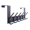 HKS1201 Soporte para colgar sobre la puerta de acero inoxidable, plateado, resistente, gancho de tela para abrigo, bata, sombrero, ropa, toallas colgantes