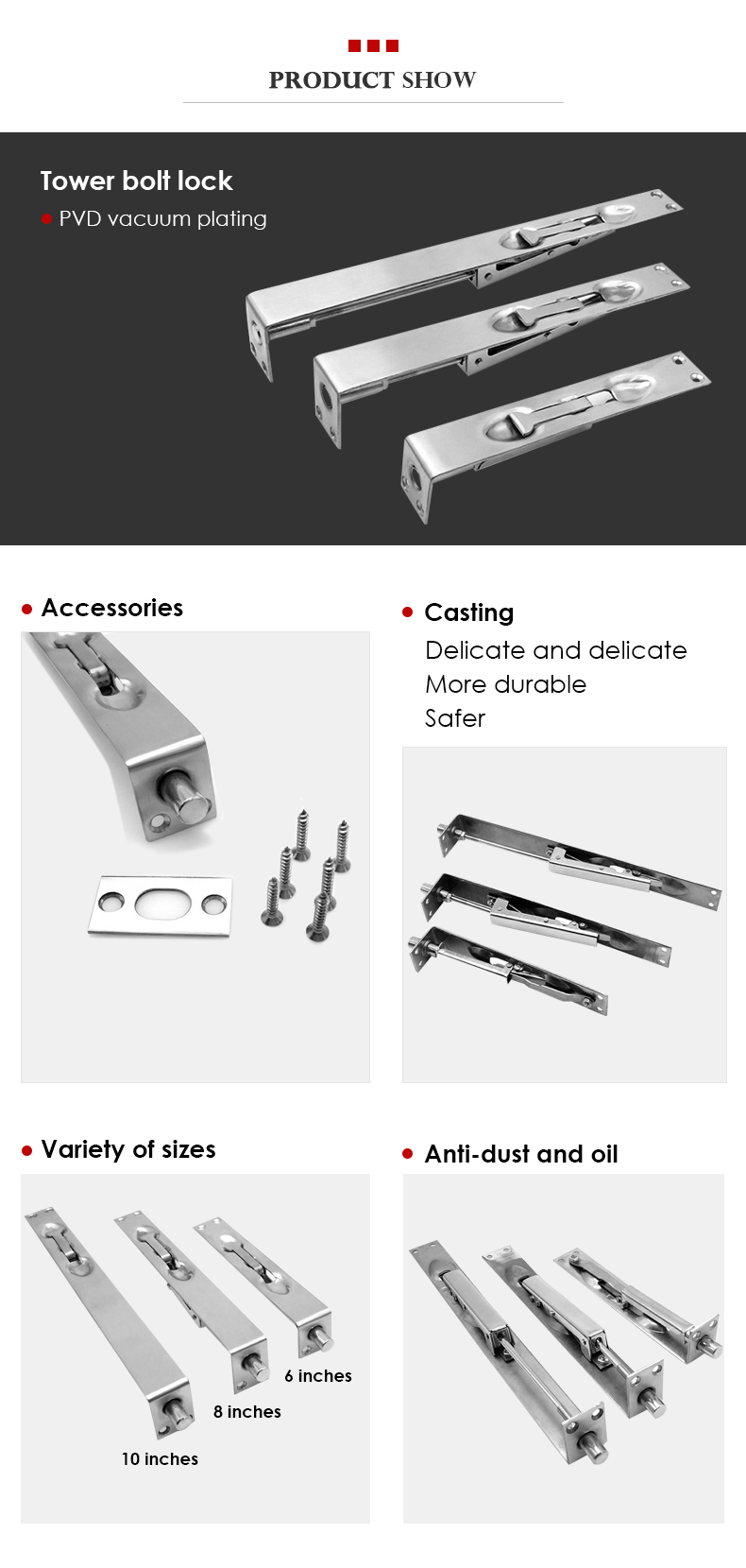 Topes y accesorios para pernos