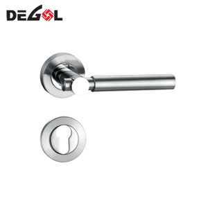 Manija de puerta industrial bicolor de aleación de zinc con roseta para puerta de entrada