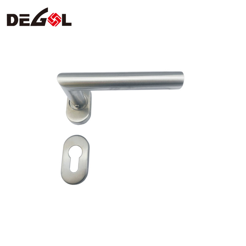 Manija de puerta de acero inoxidable 304 Herrajes de construcción de lujo Manija de puerta de zinc exterior