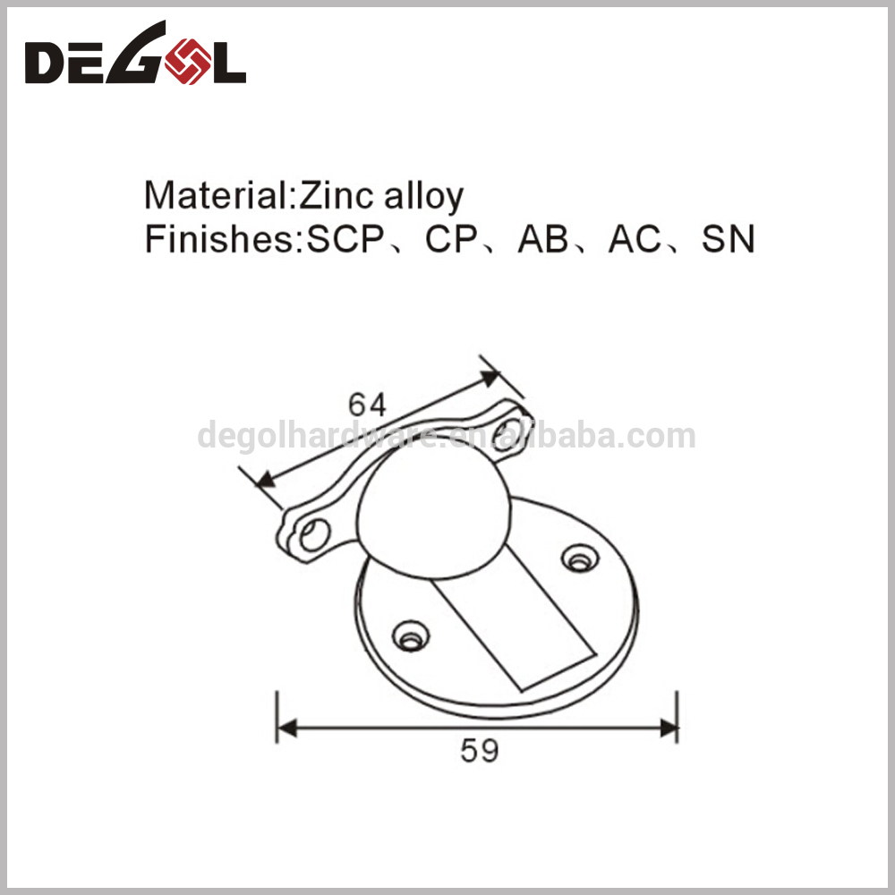 Tope de puerta montado en el piso decorativo magnético de lujo