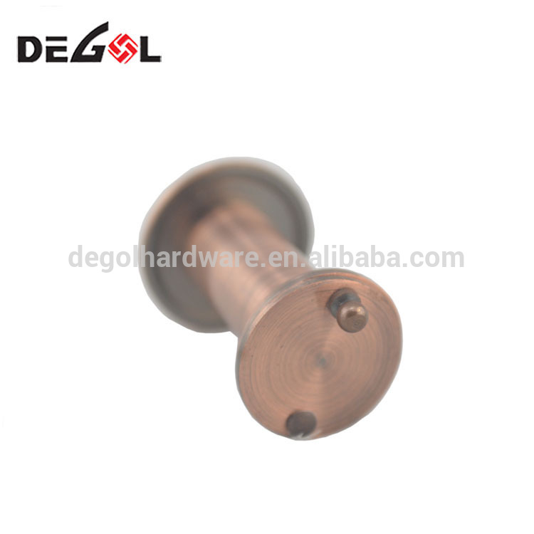 Buena calidad precio bajo puerta de madera ajustable puerta de latón visor con tapa