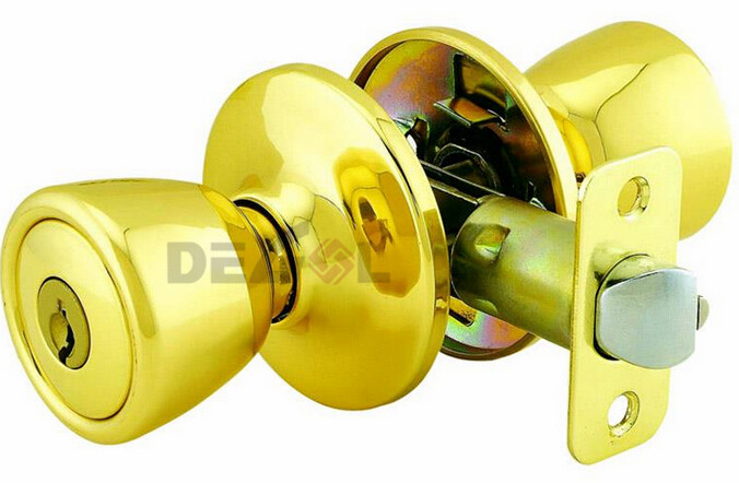 Pomo de puerta estilo Bangladesh Acero inoxidable Pomo redondo cilíndrico cerradura de puerta de madera