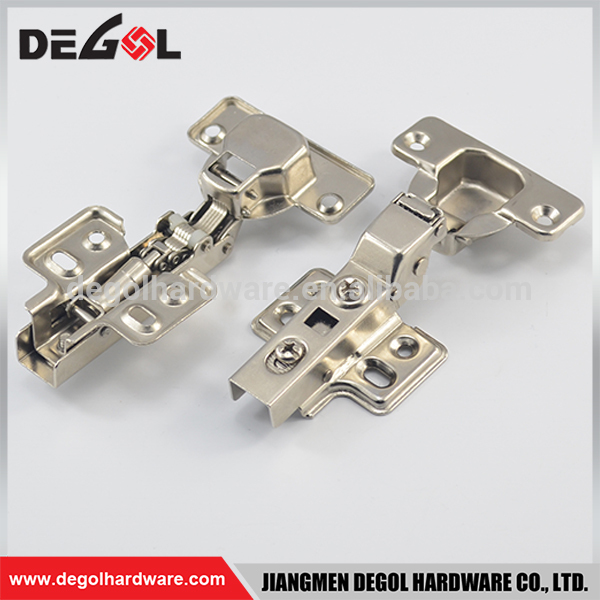 Venta caliente media superposición de hierro fijo en muebles de cocina bisagras de gabinete de carpintería hidráulica