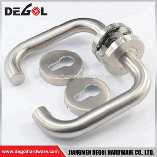 Palanca de tubo de acero inoxidable en forma de U de alta calidad pasaje comercial manija de puerta interior