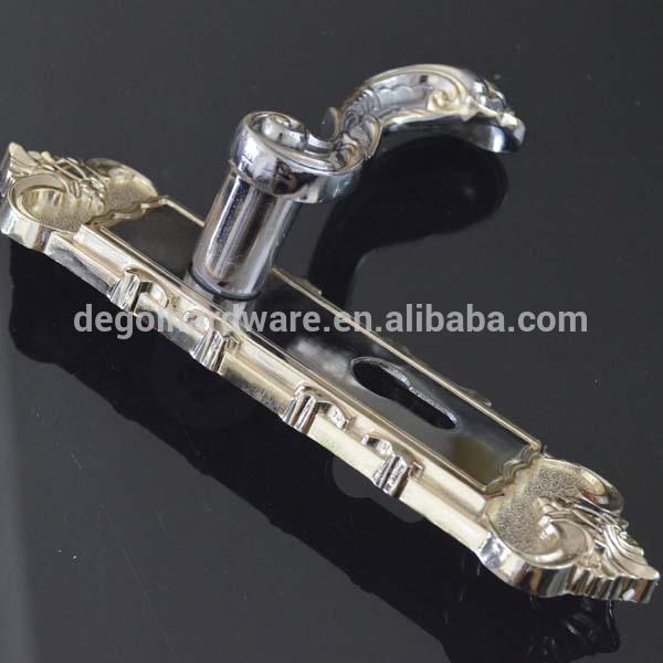 Manija de puerta de palanca clásica de aleación de zinc de lujo Jiangmen con placa