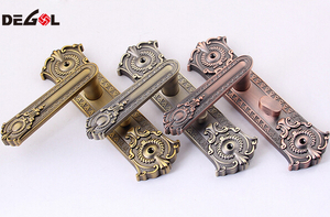 Tiradores de mortaja de zinc color café de 58 mm