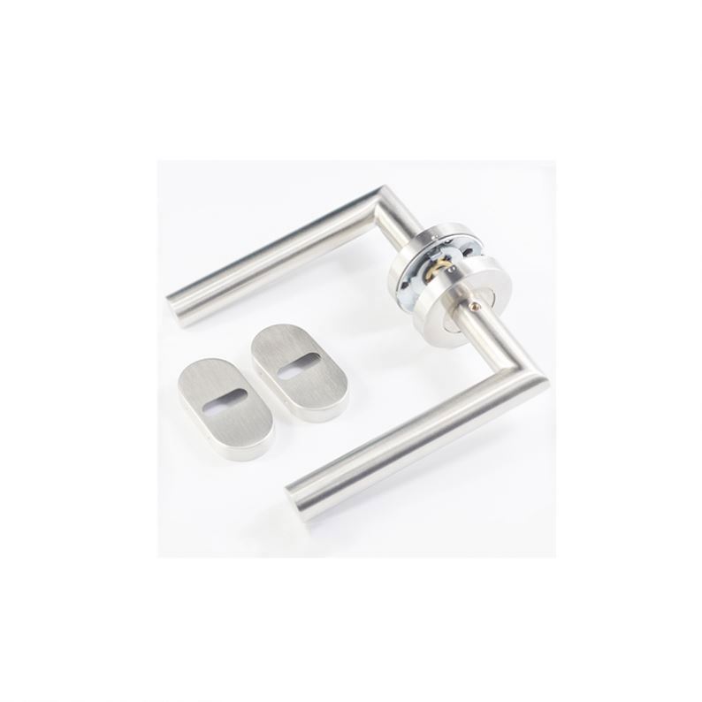 Manija de puerta plana de acero inoxidable para hotel de la mejor marca de 130 mm