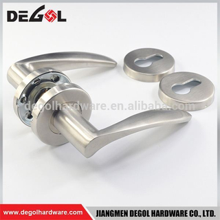 Fabricantes en China tubo de acero inoxidable tipo barra redonda palanca palanca pestillo puerta en rosa en 50 mm