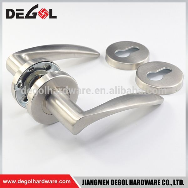 Fabricantes en China tubo de acero inoxidable tipo barra redonda palanca palanca pestillo puerta en rosa en 50 mm