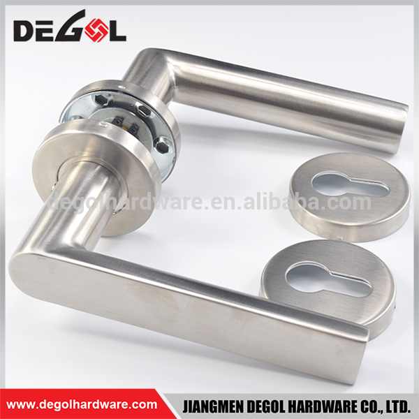 Proveedor de China de doble cara de acero inoxidable residencial de apartamentos de servicio pesado puerta sólida manija conjunto de palanca