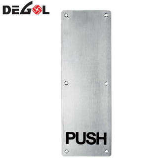 Placa de señalización de puerta de indicación de extracción cuadrada de acero inoxidable de venta caliente