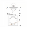 Latón XG-440BC5A Drenaje de piso con tratamiento de cromato de espesor de 4,0 mm para baño y cocina