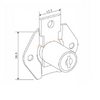 NO.137-21/31 Cerradura de cajón niquelada de aleación de zinc Bravery 38,5*17,7 MM para muebles y gabinetes