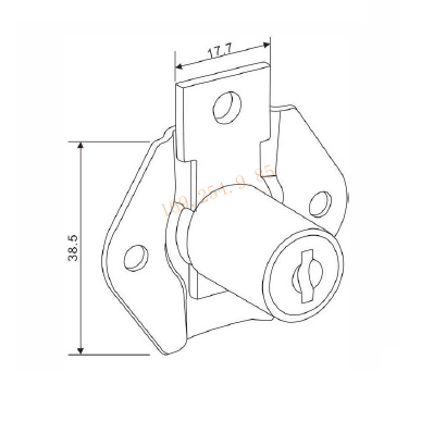 NO.137-21/31 Cerradura de cajón niquelada de aleación de zinc Bravery 38,5*17,7 MM para muebles y gabinetes