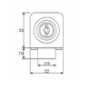 Cerradura de cajón de aleación de zinc y cobre NO.407 45*32 MM para gabinete de muebles
