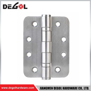 Bisagras de puerta de esquina redondeada de acero inoxidable plateado de 4*3 pulgadas suministradas en China