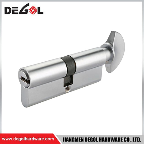 Cilindro de cerradura abierta simple de aluminio plateado de 60 mm suministrado en Jiangmen, China
