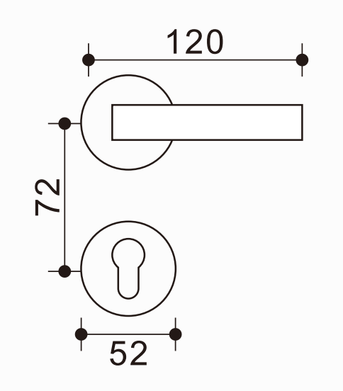 Palanca de puerta de lujo de zinc y aluminio, construcción duradera, mejora tu casa