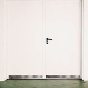 Placa de fregona de acero inoxidable, placa embellecedora inferior impermeable, protege la puerta de daños por agua al fregar