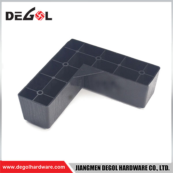  FL1056 Patas de muebles de mesa de sofá de plástico negro tipo L, baratas, de buena calidad