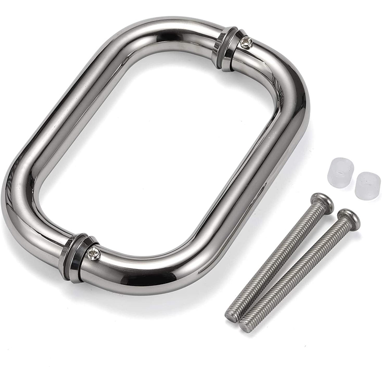Tirador Sus304 de puerta de cristal de entrada espalda con espalda de acero inoxidable DP1003