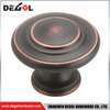 Pomo de gabinete de níquel satinado de cobre antiguo negro para cajón de muebles de aleación de zinc ZK140
