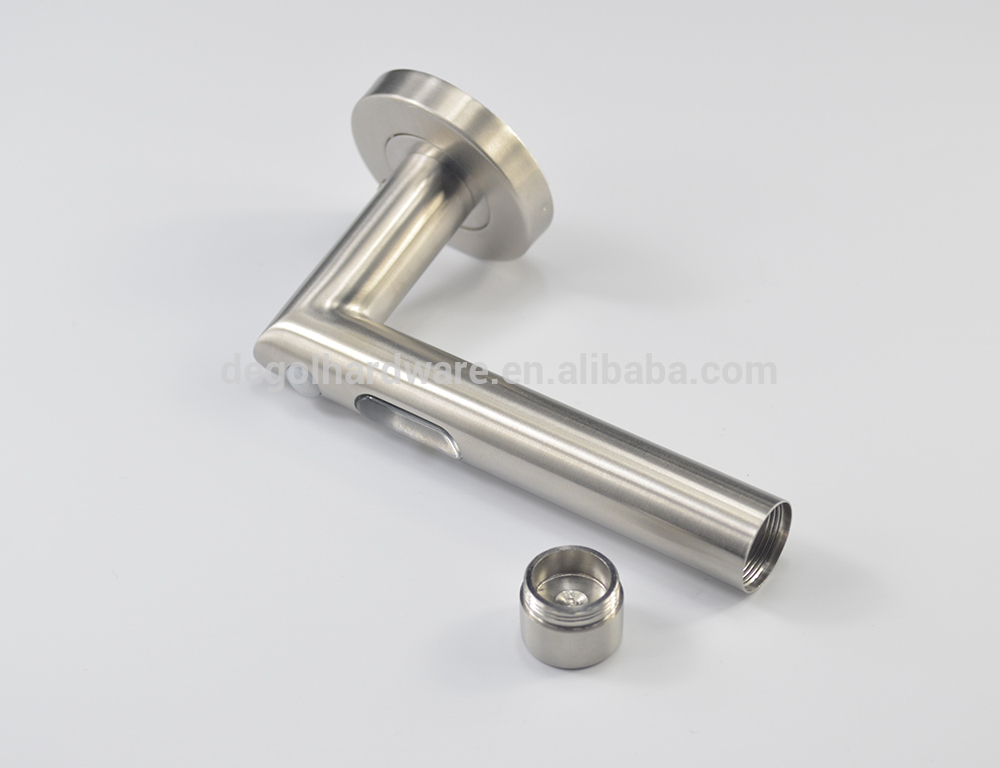 Nuevo modelo de acero inoxidable 304 sensor LED tubo de luz tipo palanca manija de la puerta
