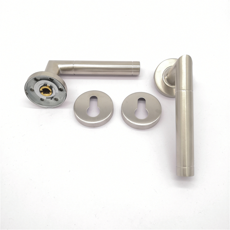 Manija de puerta de vidrio de acero inoxidable Herrajes de construcción de lujo Manija de puerta de zinc exterior