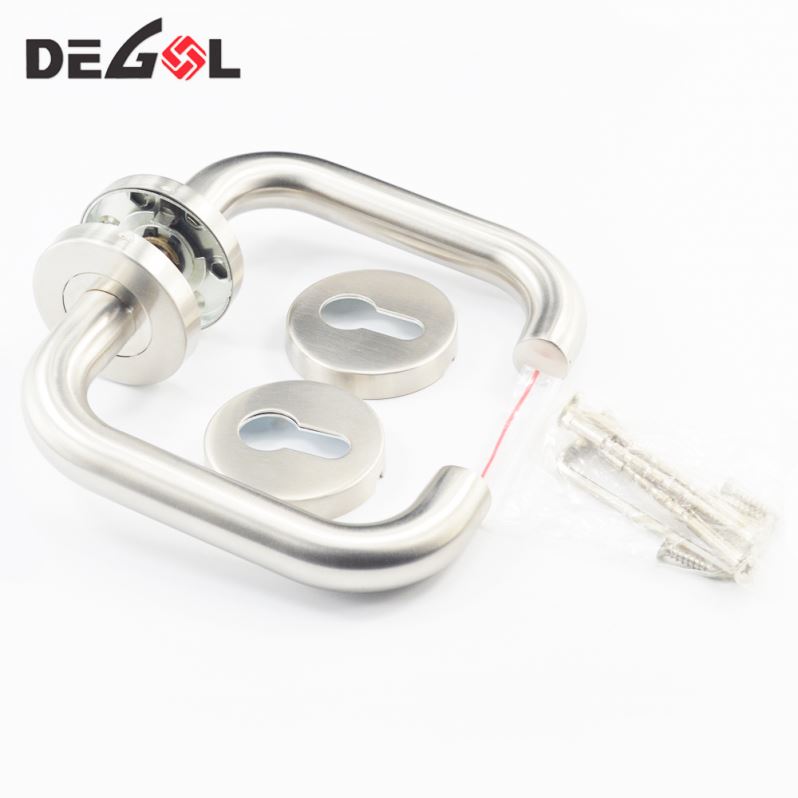 Mango de tubo de acero inoxidable en forma de U al por mayor de alta calidad palanca de puerta de ducha de baño residencial