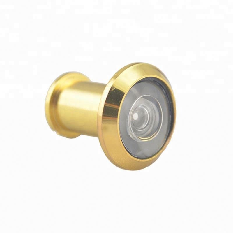 Visor de cristal de seguridad de puerta de 200 grados con superficie dorada pulida