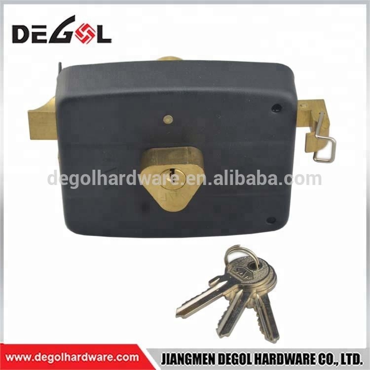 Cerradura de puerta de borde de latón negro superventas del fabricante de China para puerta de entrada