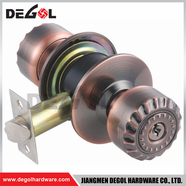 Pomo de puerta estilo Bangladesh Acero inoxidable Pomo redondo cilíndrico cerradura de puerta de madera