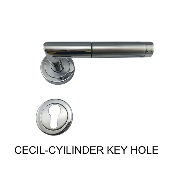 Venta al por mayor de China Último doble cara a prueba de fuego redondo zamak puerta manija puerta hardware