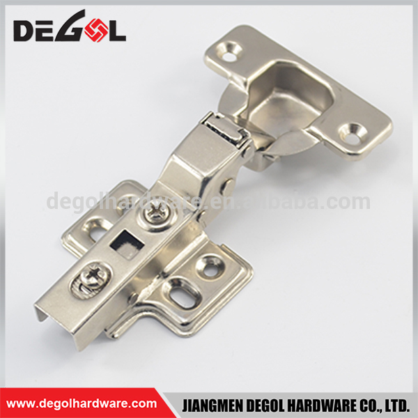 Venta caliente media superposición de hierro fijo en muebles de cocina bisagras de gabinete de carpintería hidráulica