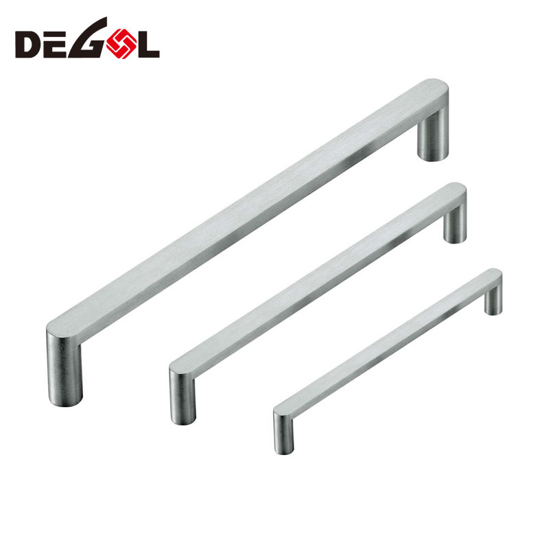 China de alta calidad hace muebles de acero inoxidable cocina gabinete de lujo maneja tiradores de cajones