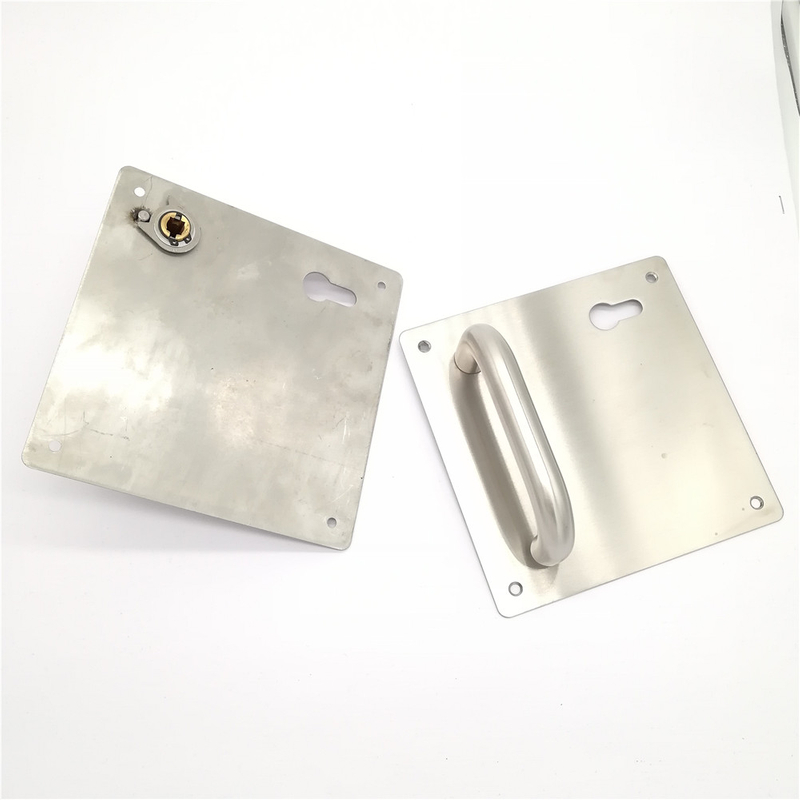 Nuevas manijas de hardware de puerta de pasaje de llegada con acabado de madera de níquel cepillado