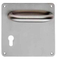 Manija de puerta de aleación de zinc de diseño único vertical de precio barato en placa