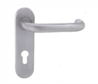 Tirador de puerta de pestillo negro de palanca de hierro fundido barato