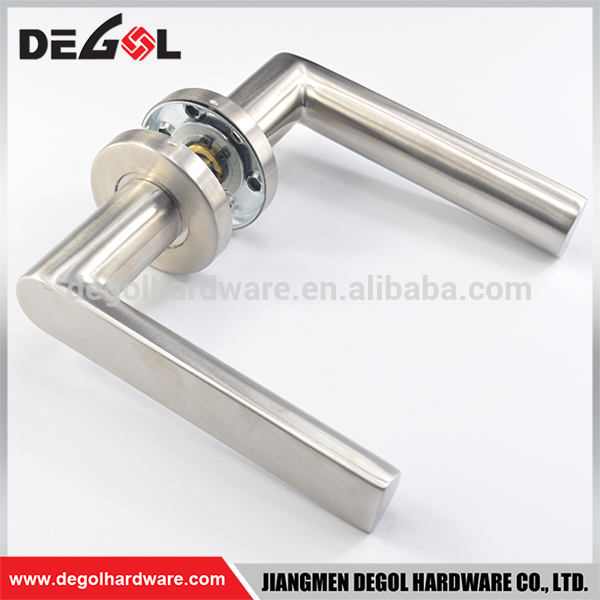 Proveedor de China de doble cara de acero inoxidable residencial de apartamentos de servicio pesado puerta sólida manija conjunto de palanca