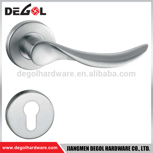 De acero inoxidable de alta calidad sólido palanca apartamento brillante oro europeo antiguo puerta manija