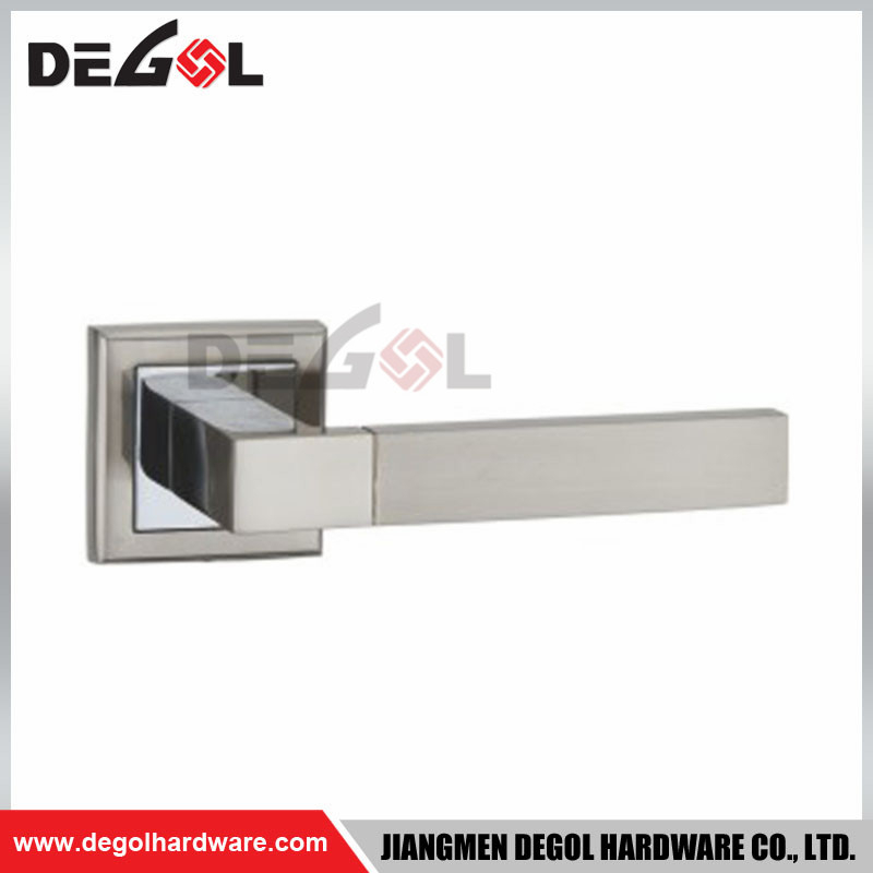 Manija de puerta de aleación de zinc LH1042 para puerta de acero