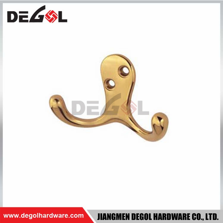 Ganchos para abrigos con gancho único de metal decorativo cromado de venta caliente