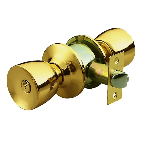 BDL1069 Cerradura de puerta simulada con perilla redonda de color dorado 