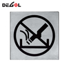 Placa de puerta de señal de prohibido fumar de acero inoxidable SP1019 para centro comercial