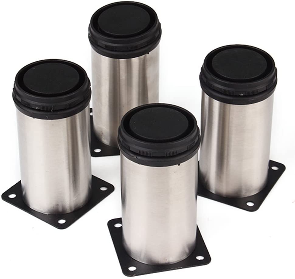  FL1018, el más vendido, patas para muebles de mesa de té y sofá de acero inoxidable pulido, paquete de 4