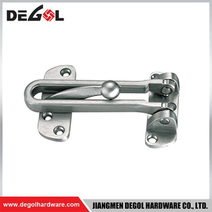 Perno de puerta protector de puerta con barra oscilante de acero inoxidable plateado de 108x63mm para seguridad 