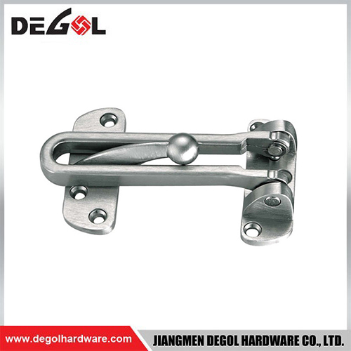 Perno de puerta protector de puerta con barra oscilante de acero inoxidable plateado de 108x63mm para seguridad 