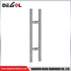 YE109 Herraje para puerta de cristal cromado satinado negro