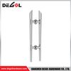 YE114 Herraje para puerta de cristal cromado satinado negro